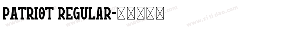 Patriot Regular字体转换